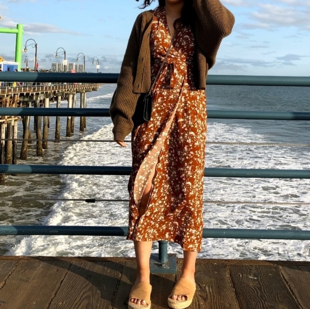 & Other Stories Midi Wrap Summer Dress